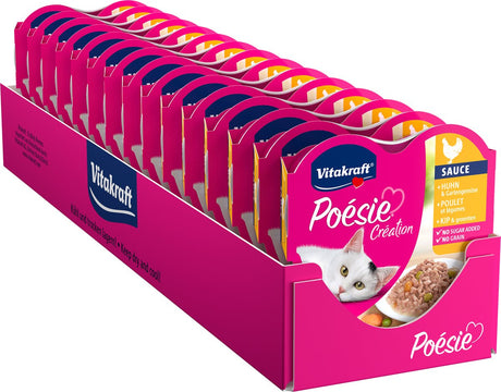 Vitakraft poésie® création Huhn und Gemüse - Nassfutter - 15x85 Gramm