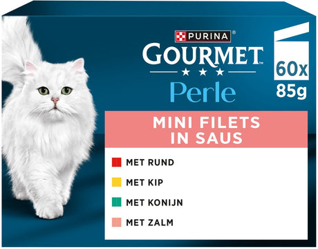 Gourmet Perle Mini -Filets in Sauce Hühnchen Kaninchen Rindfleisch Lachs