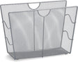 Zeller tijdschriftenrek houder - zilver - 39 x 27 cm - metaal