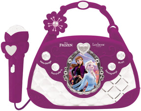 Lexibook Frozen Musical Speaker-Handtaschendesign mit Mikrofon, Sprachwechsler und Line-In-Kabel