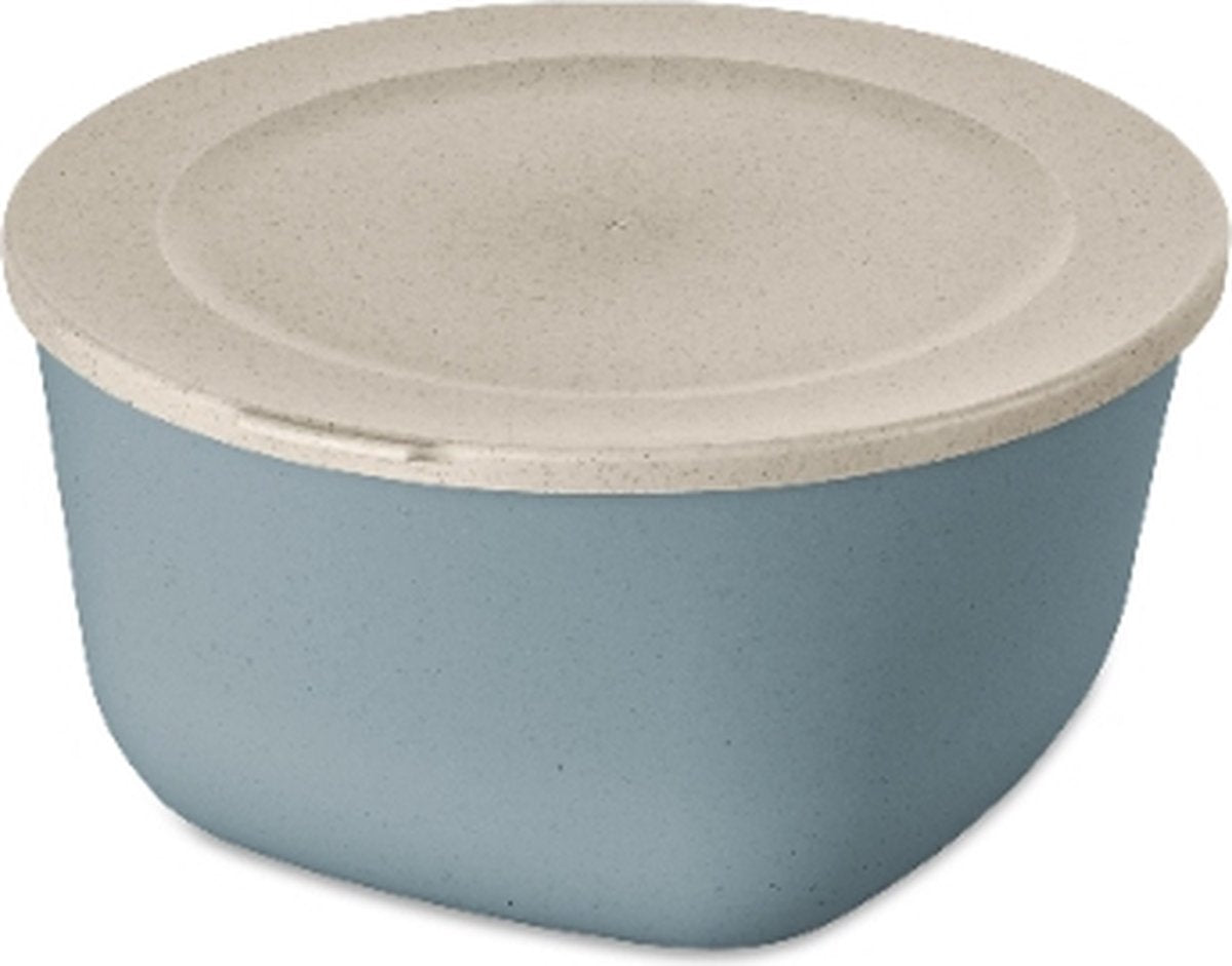 Koziol Futterbehälter, Schüssel mit Deckel, 4 l, Naturblumen blau, Bio-Bio-Rund - | Connectbox
