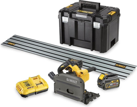 Dewalt dcs520t2r | XR FlexVolt Akku-Tauchkreissäge 54 V 165 mm + Führungsschiene in Tstak (2 x 6,0 Ah Akku + Ladegerät) – DCS520T2R-QW