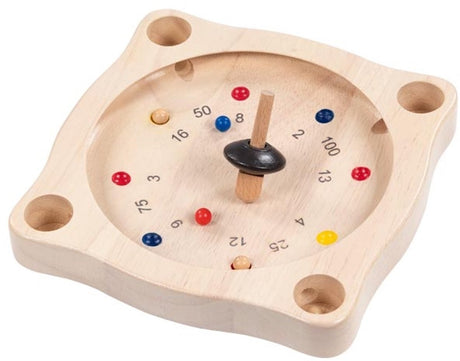 Goki Roulette-Quadrat 22x22cm, Gummibaumholz, 6+