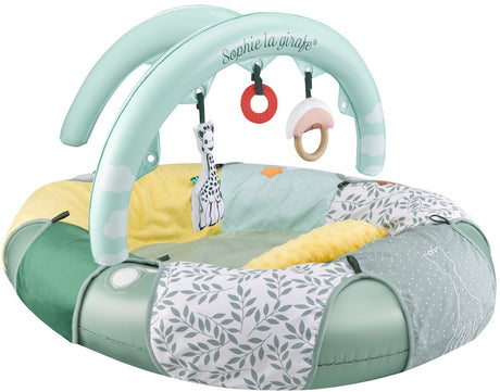 Sophie la girafe sophie de giraf cocoon’aire – opblaasbare babygym en speelplek met boog, zacht comfortabel, stimuleert zintuigen en motoriek voor baby’s vanaf 0+ maanden