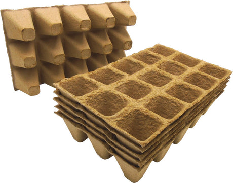 Nature - biopottrays 5 x 5 x 5cm - (6 x 15st.) - stekpotje - biologisch afbreekbaar