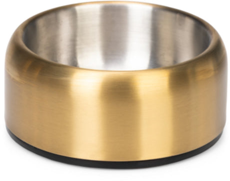 Designed by Lotte Noar Hundefutternapf – Futternapf Trinknapf – spülmaschinenfest – rutschfest – Edelstahl – Gold – 470 ml