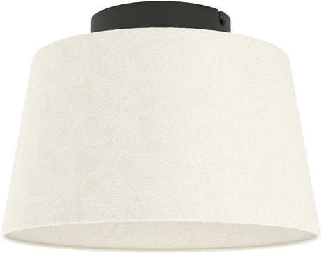 Eglo febres plafondlamp - e27 - ø 35 cm - zwart wit - teddy stof