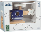 Kleiner Fuß - Holzhubschrauber blau