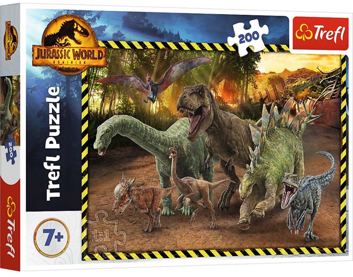 Trefl Dinosaurier aus dem Jurassic Park Universal Jurassic World Puzzle – 200 Teile – ab 6 Jahren