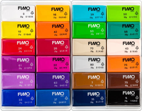 Fimo® soft, Standardfarben, 24x25 gr 1 Karton