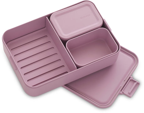 Brabantia Make Take Bento Lunchbox Brotkasten – inkl. Bento Box – groß – Kunststoff – Fliederrosa