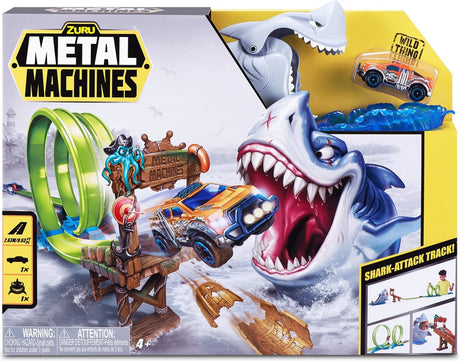 Zuru Metal Machines Shark Attack Rennstrecke mit Druckgussauto