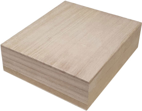 Sans-Marque-Box ohne Marke, quadratisches Paulownia mit losem Deckel