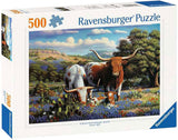 Ravensburger Puzzle liebende Longhorns, 500 Teile.