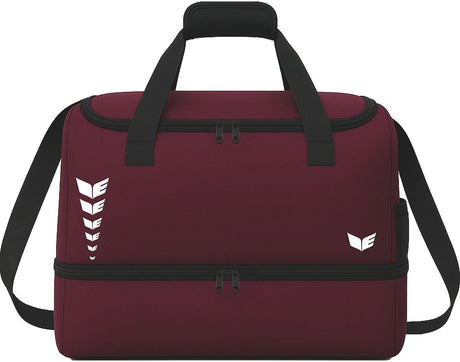 Erima intro line (size small) sporttas met bodemvak - new bordeaux | maat: s