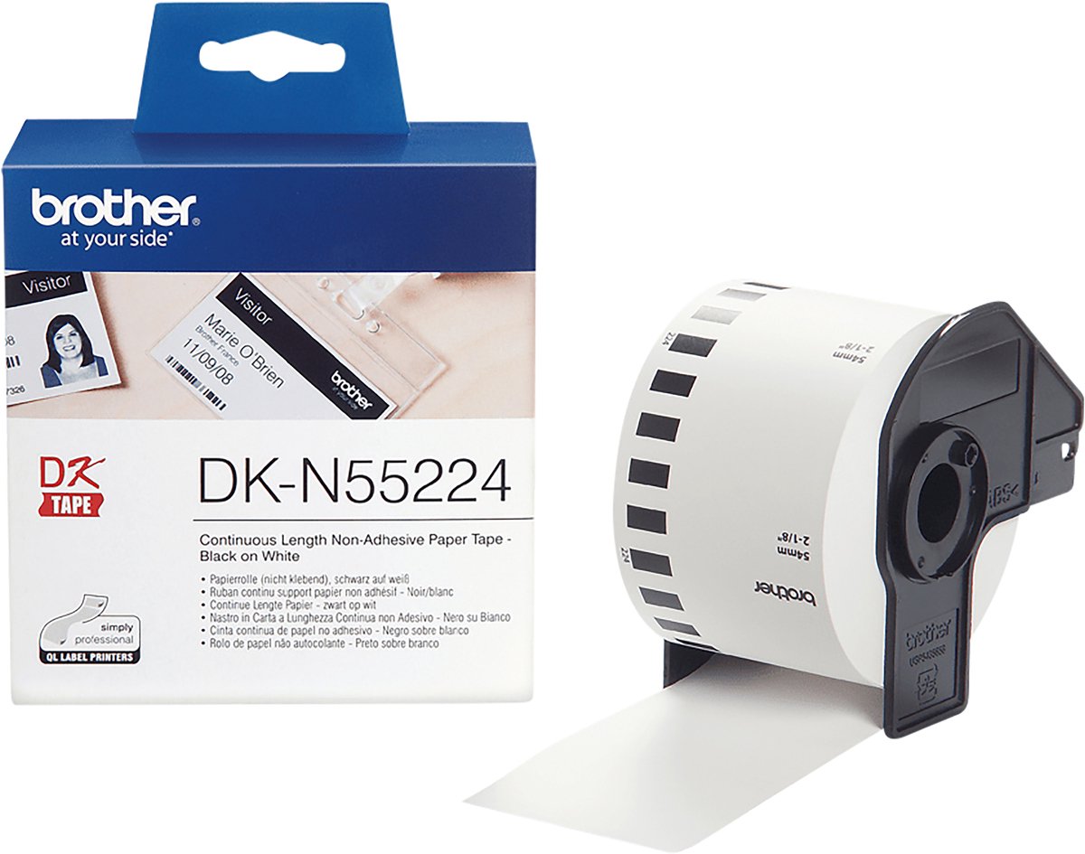 Brother Endlos-Thermopapierband dk-n55224, 54 mm x 30,50 m, weiß, 80 g m²