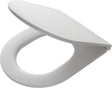 Tiger Elvas - WC-Sitz D-Form - WC-Sitz mit Deckel - Absenkautomatik - Easy-Clean-Funktion - Duroplast - Weiß