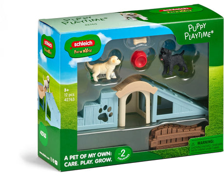Schleich Bauernhofwelt Abenteuerspaß für kleine Welpen 42763