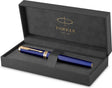 Parker Ingenuity Füllfederhalter | Kernsammlung | blau mit Goldfinish | feiner Punkt | schwarze Tinte | Geschenkbox