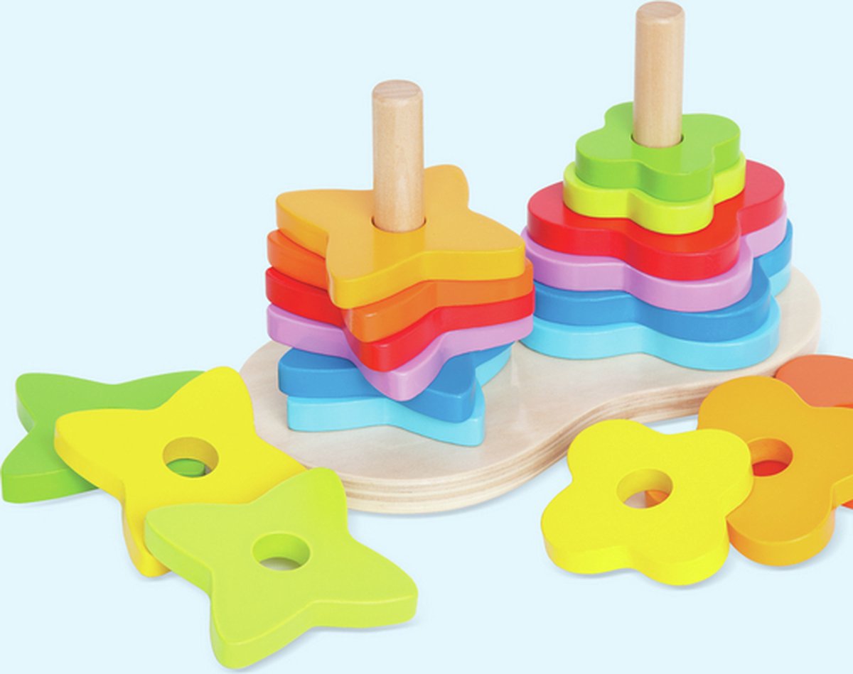 Hape Stacking Tower Regenboog