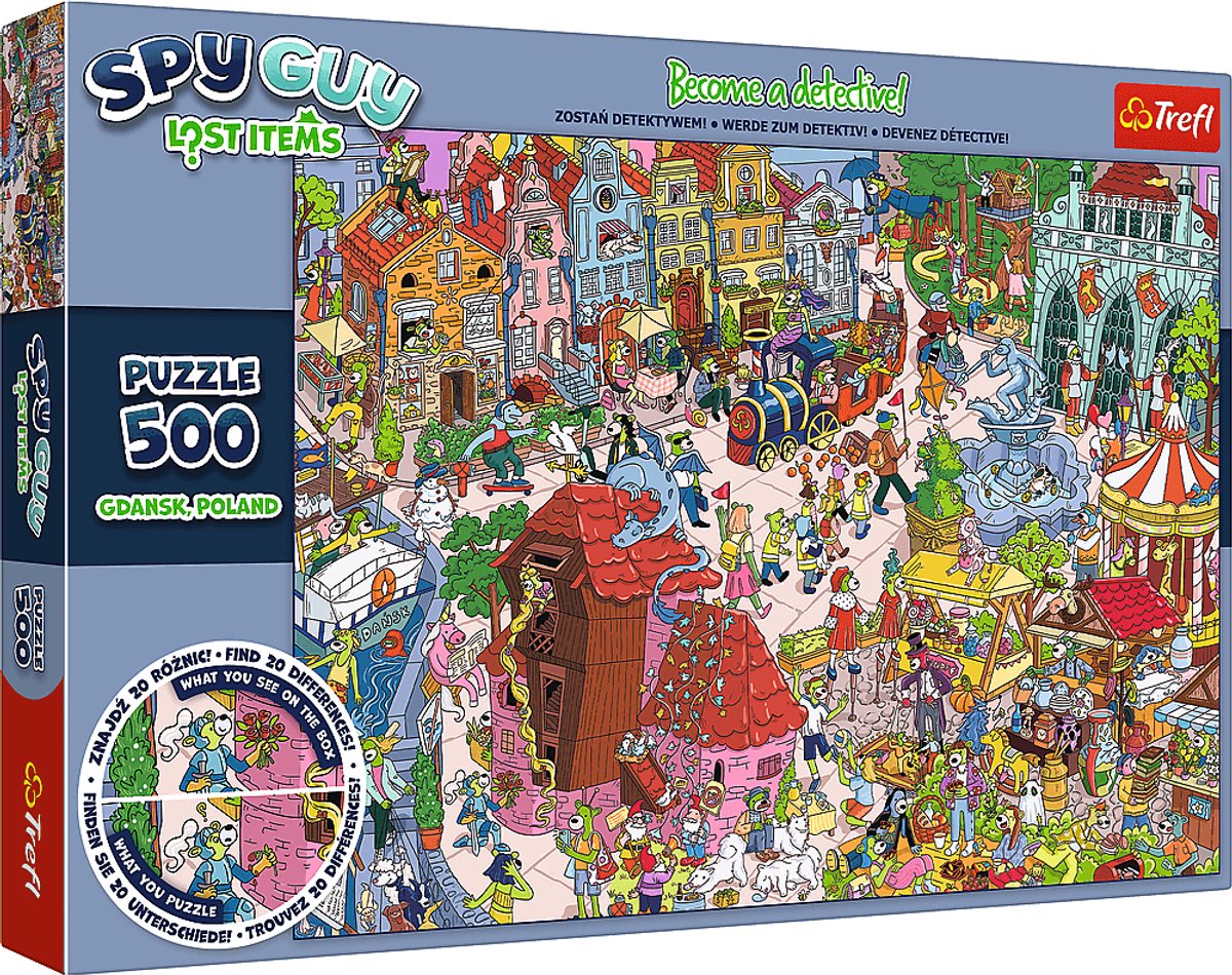 Trefl-Puzzle, Spion, verlorene Gegenstände, Danzig, Polen, 500 Teile.