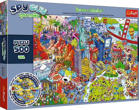 Trefl Spy Guy Lost Items USA Puzzle – 500 Teile – ab 10 Jahren