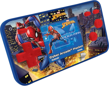 Spiderman™ Lexibook Spider-Man Cyber Arcade Taschenspielkonsole, 150 Spiele, LCD, batteriebetrieben, Rot Blau