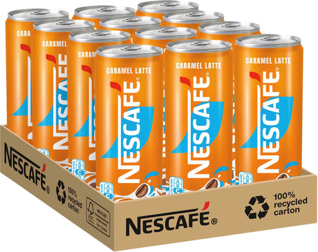Nescafé Nescafe – Latte-Karamell-Eiskaffee – 12 Dosen à 250 ml