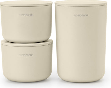 Brabantia Renew Vorratsdosen-Set – 3-teilig – sanftes Beige