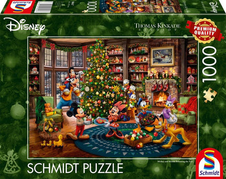 Schmidt – Puzzle – Disney, Mickey Minnie schmückt den Baum – Thomas Kinkade Studios – 1000 Teile – Erwachsene – ab 12 Jahren