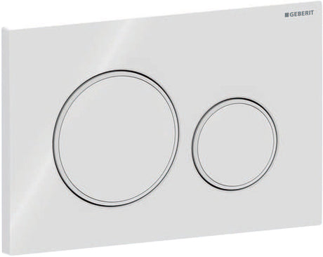Geberit Sigma20 Bedienfeld – 2-Tasten-Unterputz – runde Tasten – Weiß mattweiß
