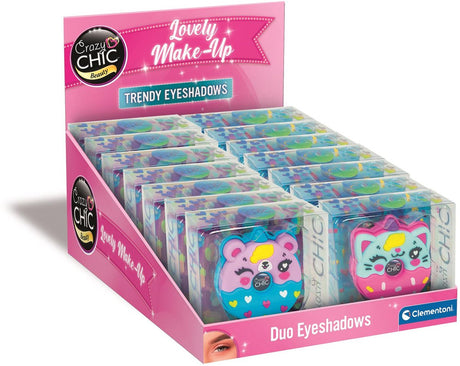 Clementoni Crazy Chic Lidschatten Tiere Donut Blau Rosa