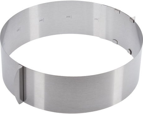 Westmark Tortenring, extra hoch, ø 16-30 cm variabel, Edelstahl, Silber, 31312260