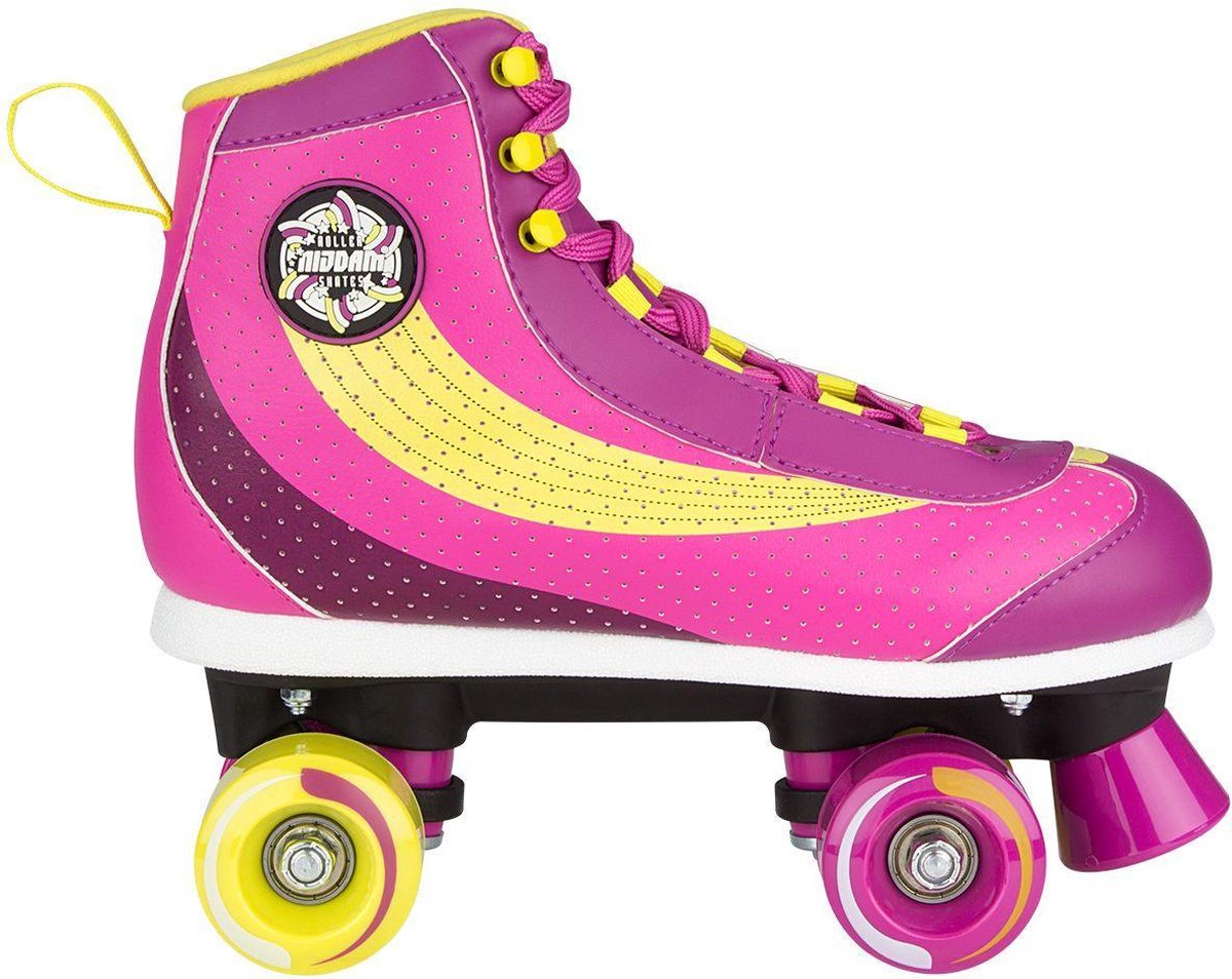 Nijdam rolschaatsen - sugar babe - roze geel - maat 40