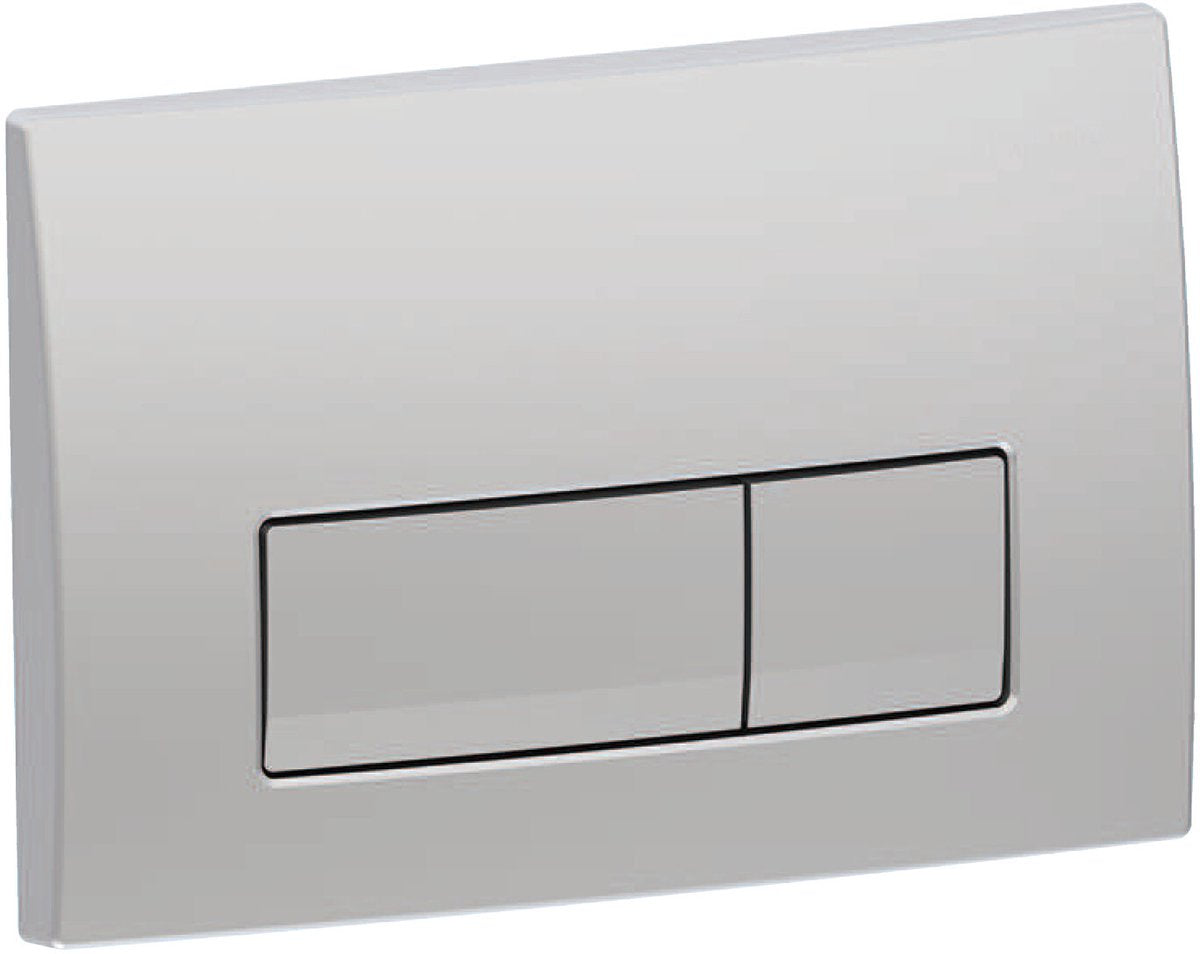Geberit delta50 Bedienplatte - 2-Tasten-Unterputz - rechteckige Tasten - Chrom matt