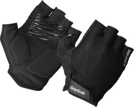 Gripgrab – Explr gepolsterte Kurzfinger-Sommer-Fahrradhandschuhe mit Polsterung – Unisex – Schwarz