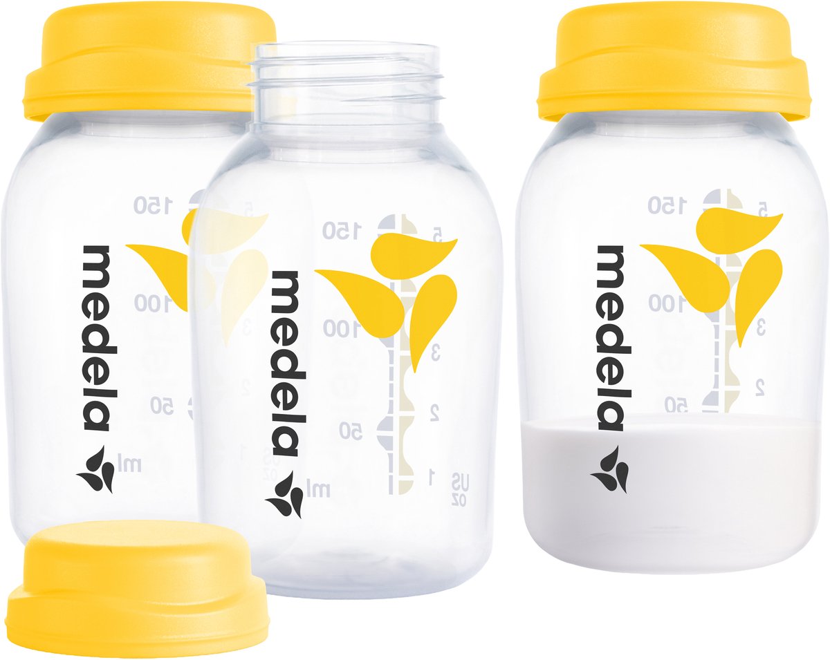 Medela Muttermilch-Aufbewahrungsflaschen – BPA-frei – 150 ml – Set mit 3 x 150 ml