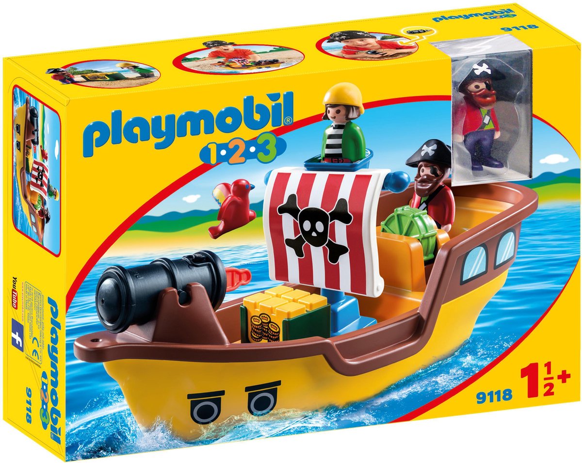 Playmobil 1.2.3. Piratenschiff - 9118