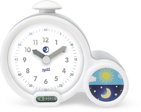 Kidsleep – Schlaftrainer und Kinderwecker – mit Nachtlicht – Weckerfunktion – inklusive Adapter – limitierte Auflage grau weiß