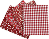 Creativ Company Patchworkstoff rot 45x55cm, 4 Stk.