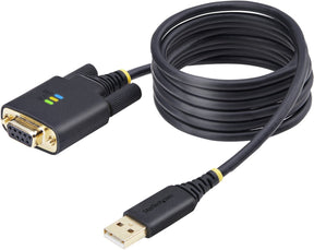 Startech .com 2 m USB-zu-Nullmodem-Adapter-Konverterkabel, COM-Retention, FTDI, USB-A auf DB9 RS232, austauschbare DB9-Schraubenmuttern, ESD-Schutz, Windows MacOS Linux