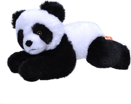 Wild republic pluche dieren knuffel panda beer - zwart wit - 24 cm - panda beertjes knuffels