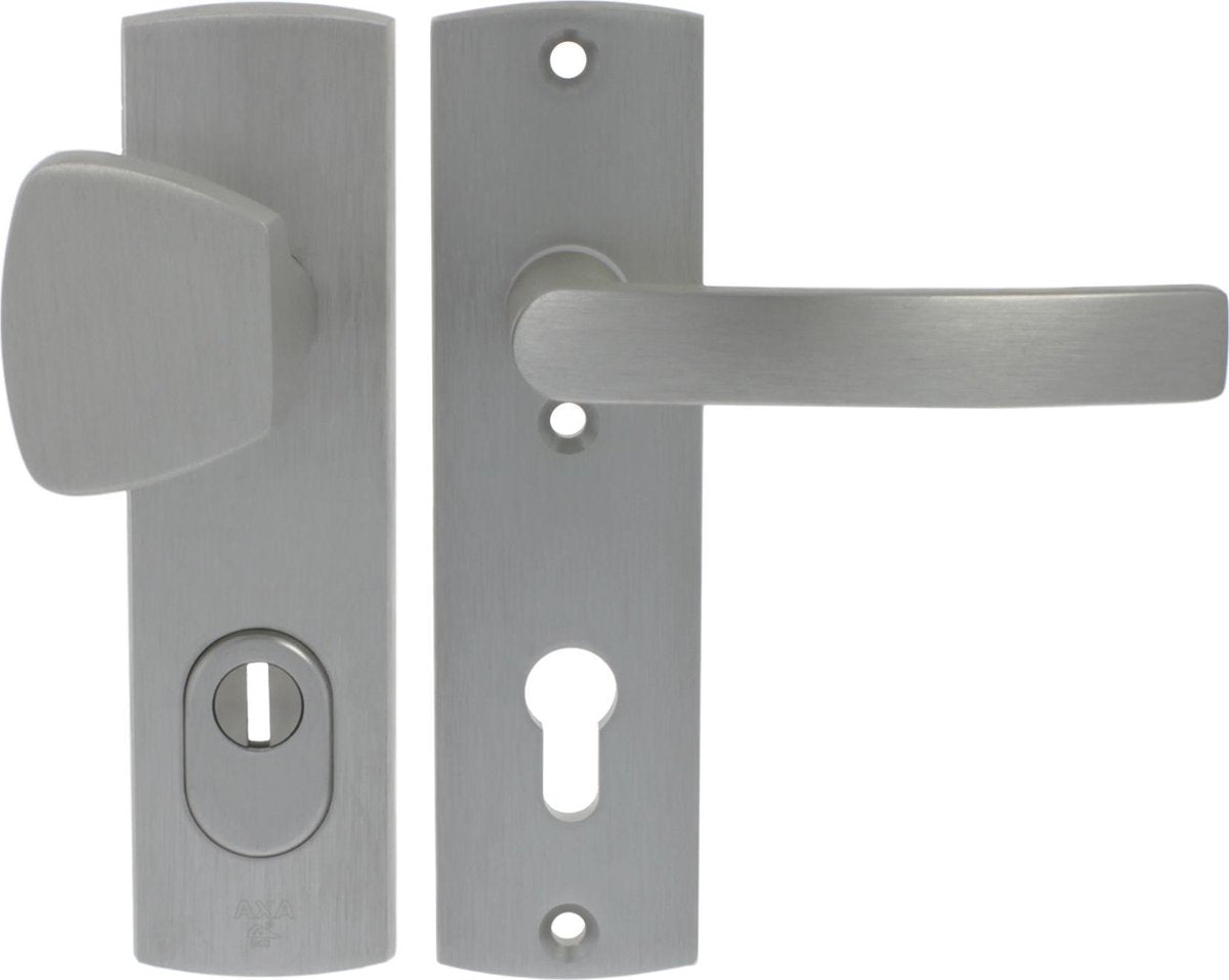 Axa veiligheidsbeslag duwer-kruk - kortschild - pc72 - type 6675-51 - met kerntrekbeveiliging - skg*** - rvs