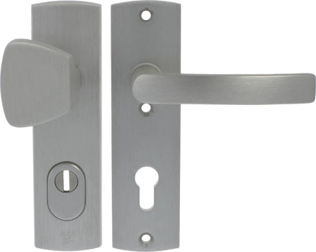 Axa veiligheidsbeslag duwer-kruk - kortschild - pc72 - type 6675-51 - met kerntrekbeveiliging - skg*** - rvs