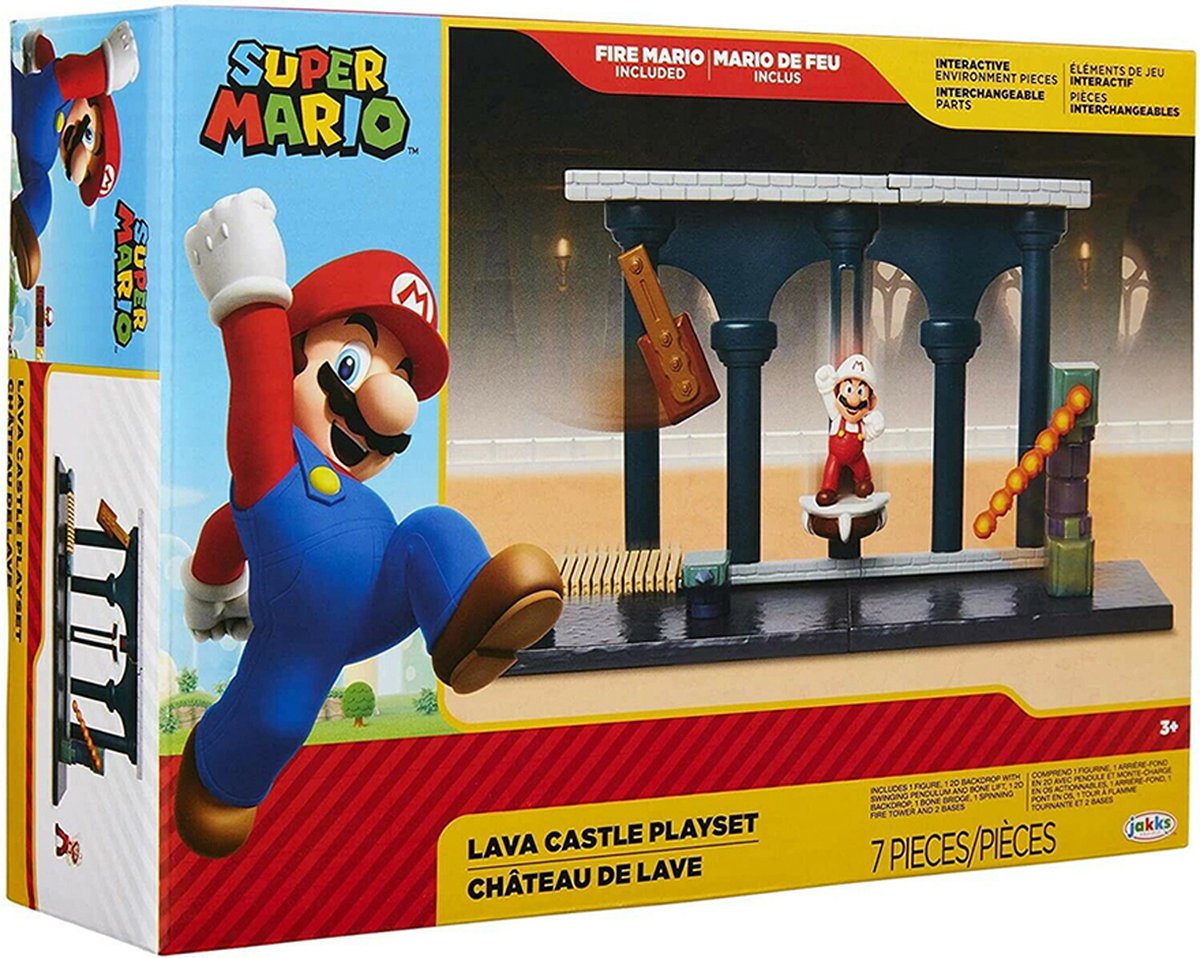 Jakks Nintendo 6,35 cm großes Lava Castle-Spielset