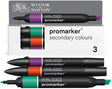 Winsor Newton 0290192 Promarker-Set 3-teilig – Sekundärfarben – Alkoholmarker mit Doppelspitze
