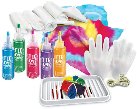 4 m Basteln – Machen Sie Ihre eigene Batikkunst – 7 Teile – Hobbypaket – Kidzmaker-Kunstset – 8 Jahre