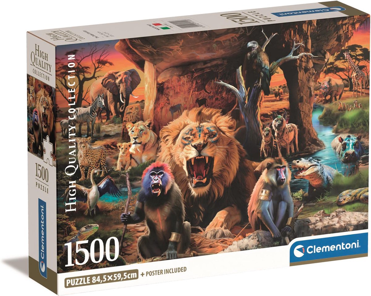 Clementoni – Puzzle – 1500 Teile – Tiere Kompaktbox 2024 – Puzzle für Erwachsene