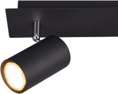 Trio Marley - Spot - schwarz matt - exkl. 2x GU10 3 W - Fernbedienung - integrierter Dimmer - stufenlos einstellbare Lichtfarbe - Nachtlicht - nicht extern dimmbar - Memory-Funktion