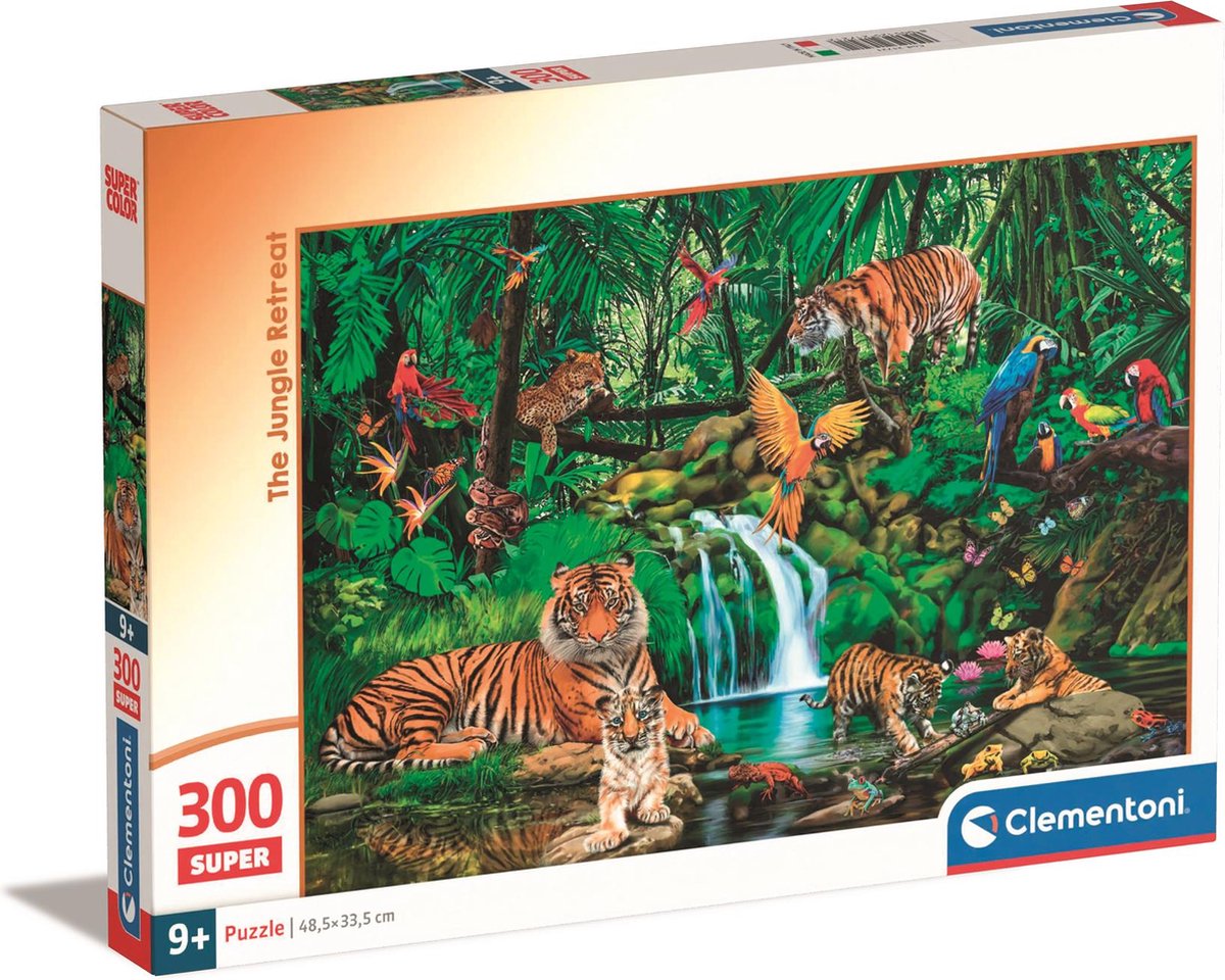 Clementoni Jigsaw Puzzle Super Farbe Der Dschungel -Retreat, 300st.